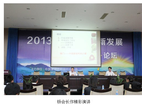 2013家纺产业创新发展高峰论坛在叠石桥国际家纺城会议中心精彩演绎