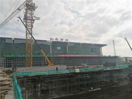 如皋南站综合交通枢纽项目紧锣密鼓建设中