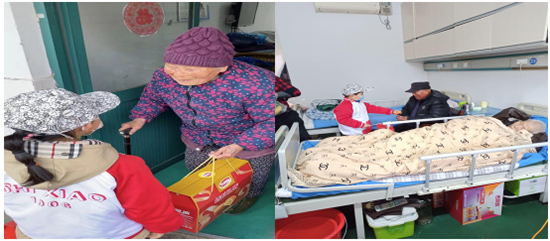 老年服务中心迎来实验小学少先队员的慰问